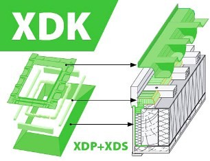 XDK комплект окладов гидро-пароизоляционный Комплект обеспечивает комплексную защиту теплоизоляционного материала от влаги и дополнительное утепление.